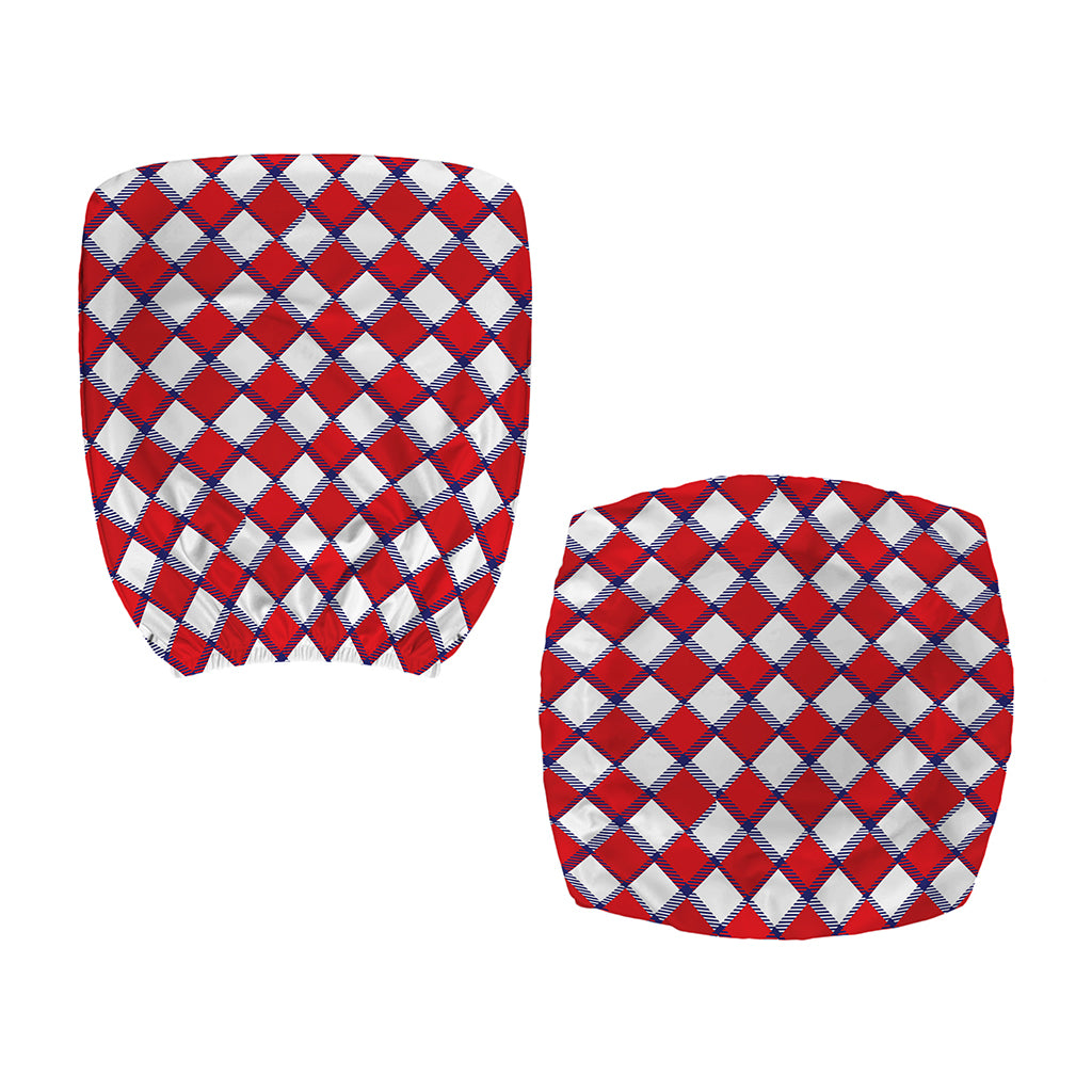 Fourth of July American Plaid Print Office Chair Cover