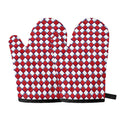 Fourth of July American Plaid Print Oven Mitts