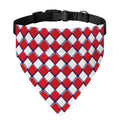Fourth of July American Plaid Print Over The Collar Dog Bandana
