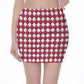 Fourth of July American Plaid Print Pencil Mini Skirt