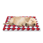 Fourth of July American Plaid Print Pet Cooling Mat Cover