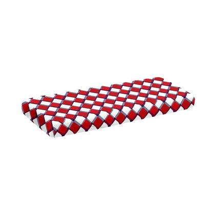 Fourth of July American Plaid Print Piano Keyboard Cover