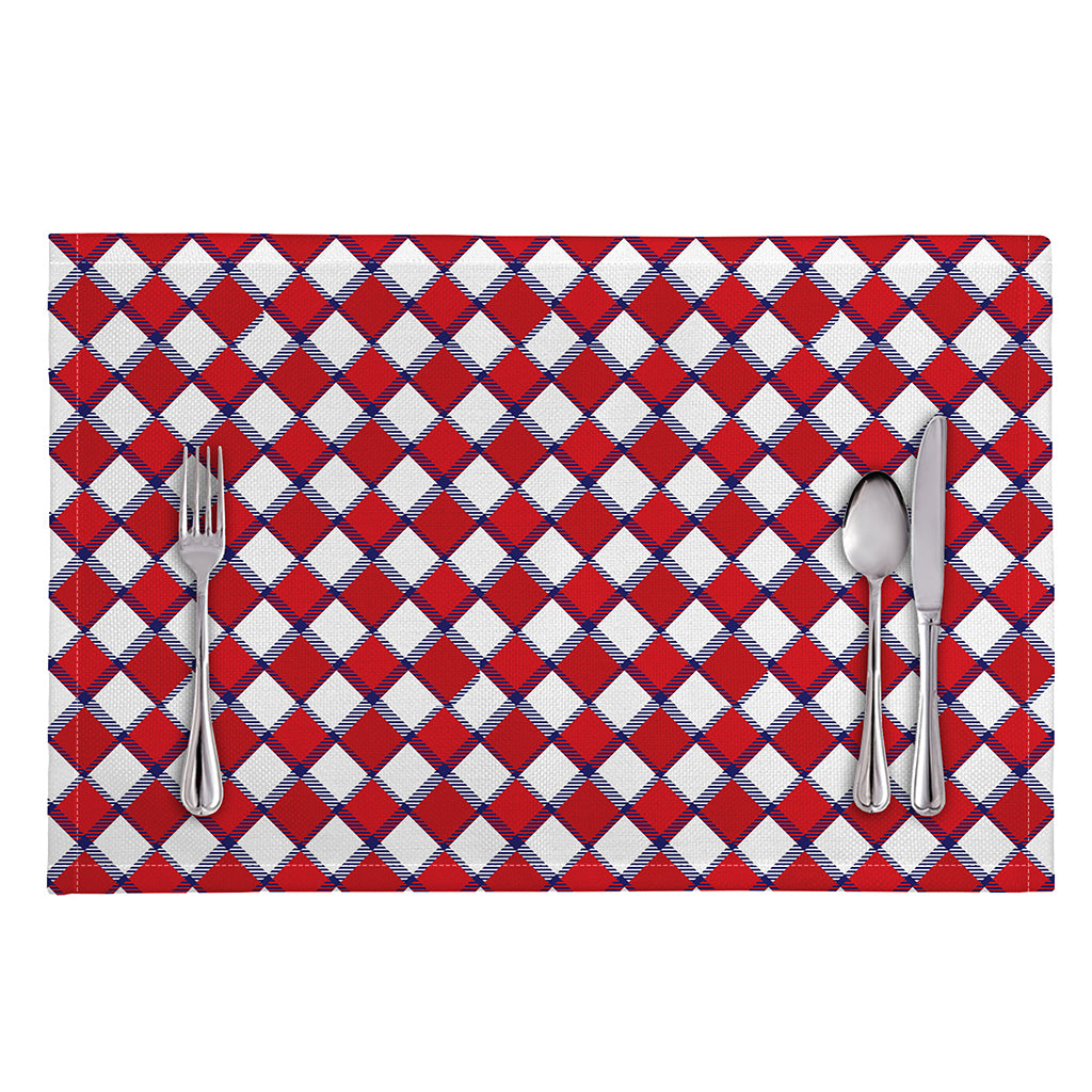 Fourth of July American Plaid Print Placemat