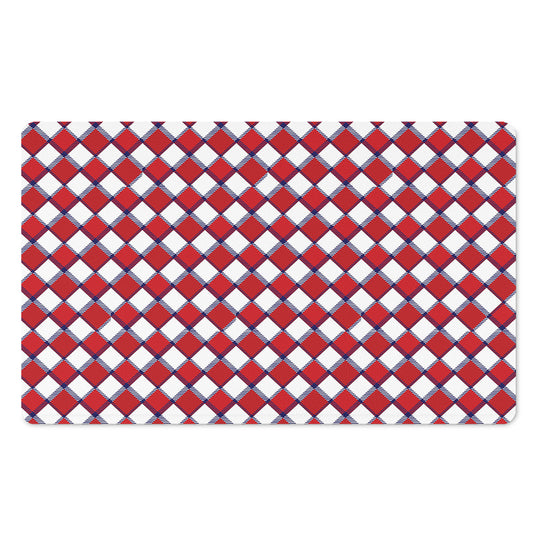 Fourth of July American Plaid Print Polyester Doormat