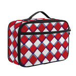 Fourth of July American Plaid Print Portable Lunch Bag