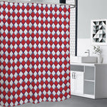Fourth of July American Plaid Print Premium Shower Curtain