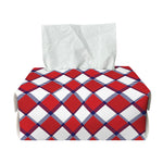 Fourth of July American Plaid Print Rectangle Tissue Box Cover