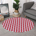 Fourth of July American Plaid Print Round Rug