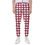 Fourth of July American Plaid Print Scuba Joggers