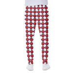 Fourth of July American Plaid Print Scuba Joggers