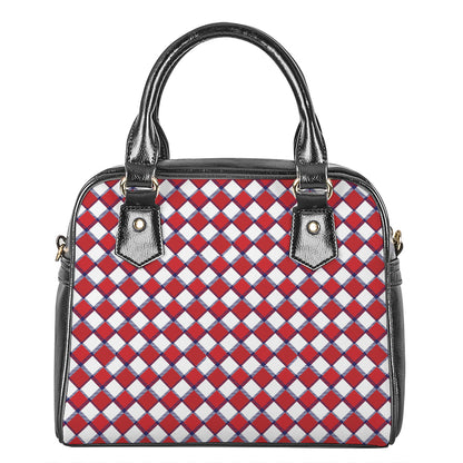 Fourth of July American Plaid Print Shoulder Handbag