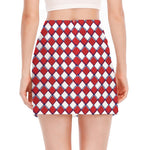 Fourth of July American Plaid Print Side Slit Mini Skirt