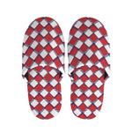 Fourth of July American Plaid Print Slippers