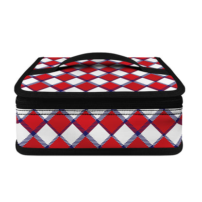 Fourth of July American Plaid Print Small Lunch Bag