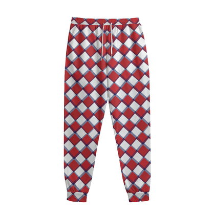 Fourth of July American Plaid Print Sweatpants
