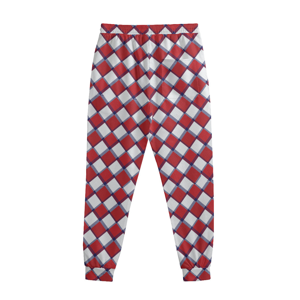 Fourth of July American Plaid Print Sweatpants