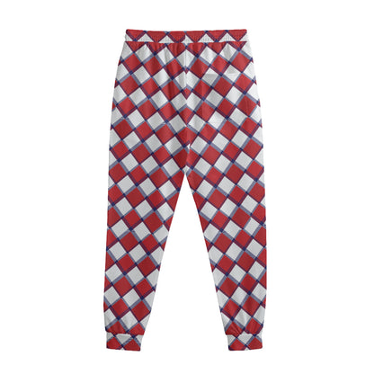 Fourth of July American Plaid Print Sweatpants