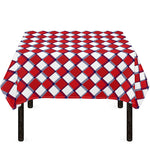 Fourth of July American Plaid Print Tablecloth
