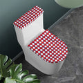 Fourth of July American Plaid Print Toilet Lid And Tank Cover Set