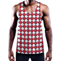 Fourth of July American Plaid Print Men's Workout Tank Top