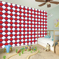 Fourth of July American Plaid Print Wall Sticker