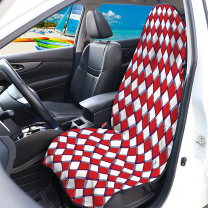 Fourth of July American Plaid Print Waterproof Car Seat Cover