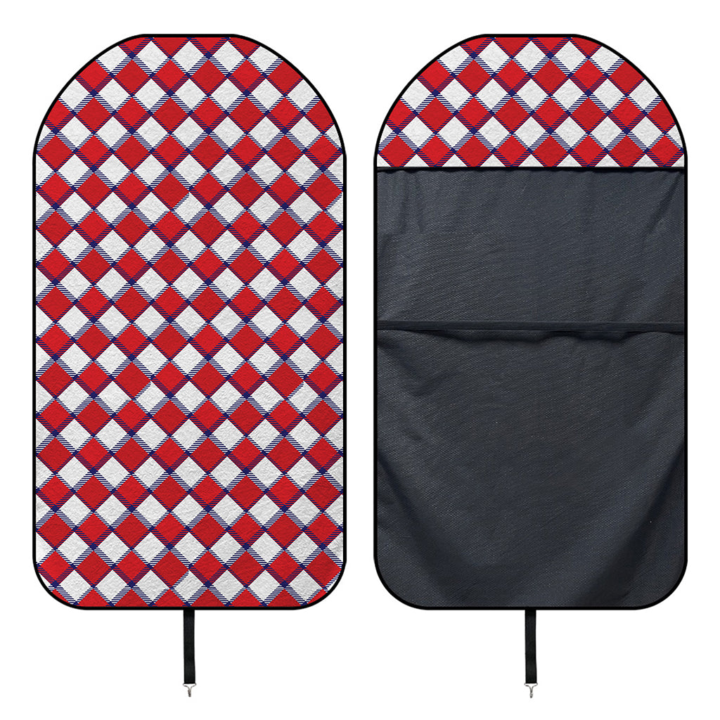 Fourth of July American Plaid Print Waterproof Car Seat Cover