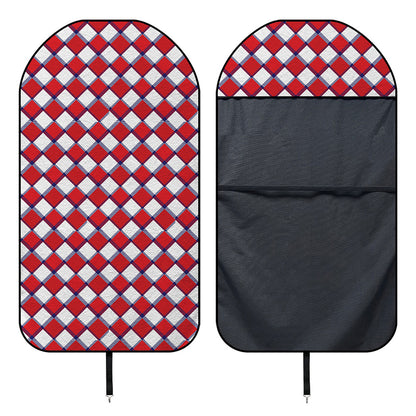 Fourth of July American Plaid Print Waterproof Car Seat Cover