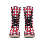 Fourth of July American Plaid Print Winter Boots