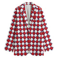 Fourth of July American Plaid Print Women's Cotton Blazer