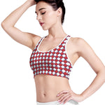 Fourth of July American Plaid Print Women's Sports Bra