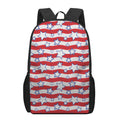 Fourth of July USA Star Pattern Print 17 Inch Backpack
