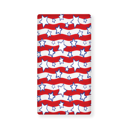 Fourth of July USA Star Pattern Print Baby Crib Sheet