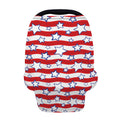 Fourth of July USA Star Pattern Print Baby Seat Cover
