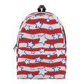 Fourth of July USA Star Pattern Print School Backpack