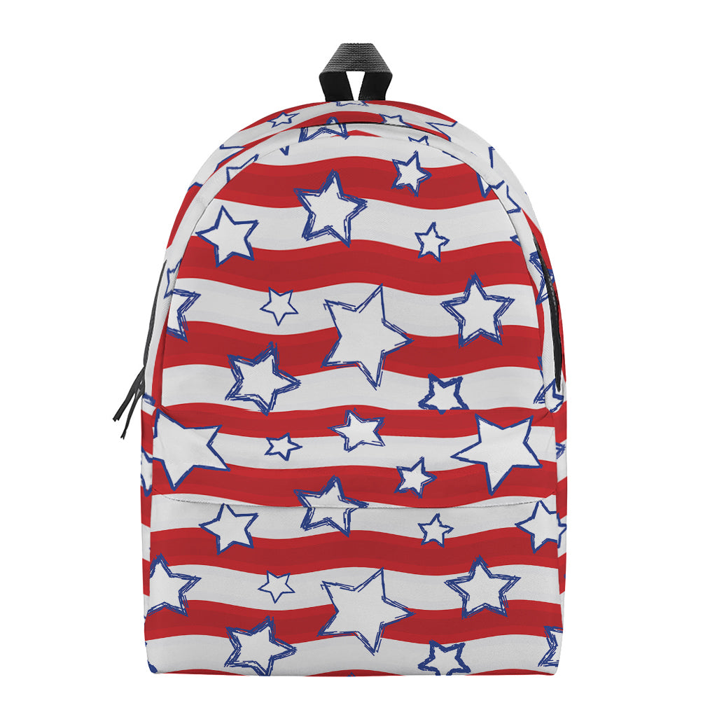 Fourth of July USA Star Pattern Print Backpack