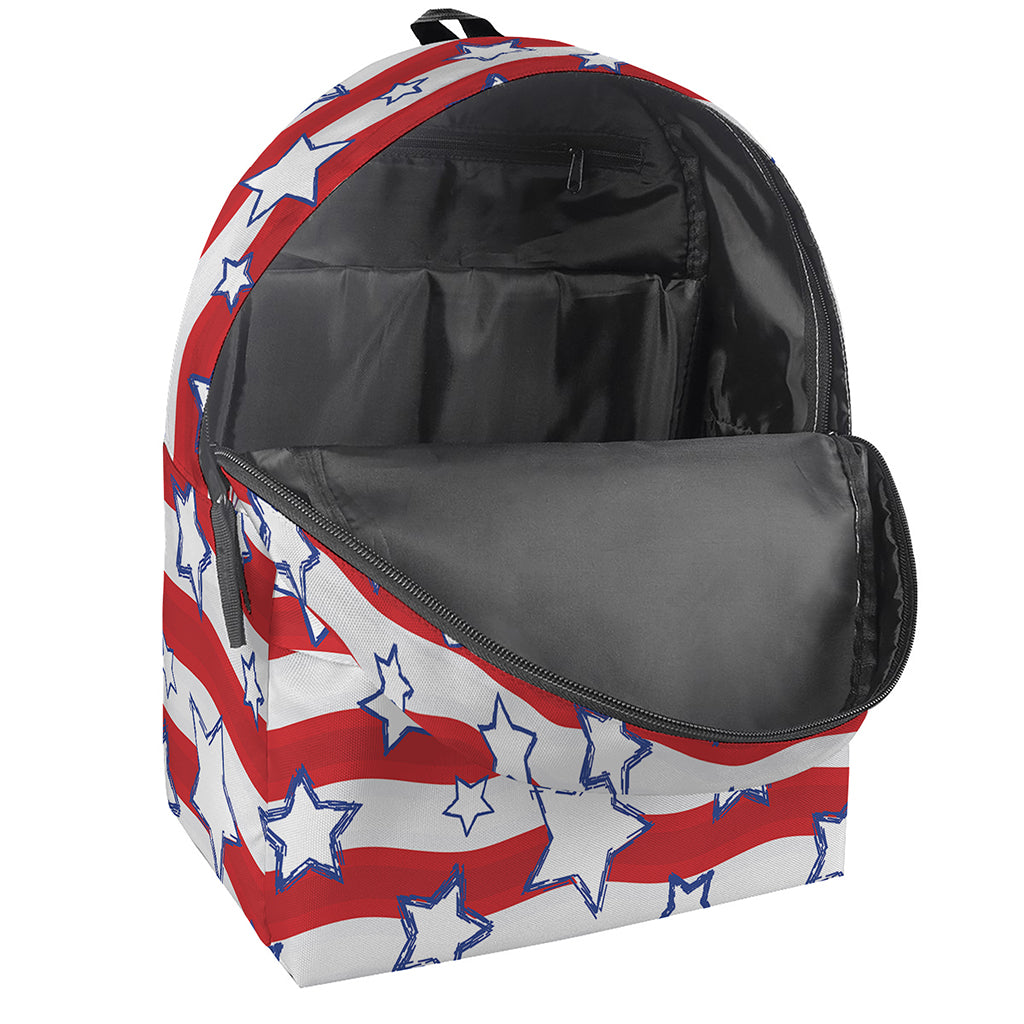 Fourth of July USA Star Pattern Print Backpack