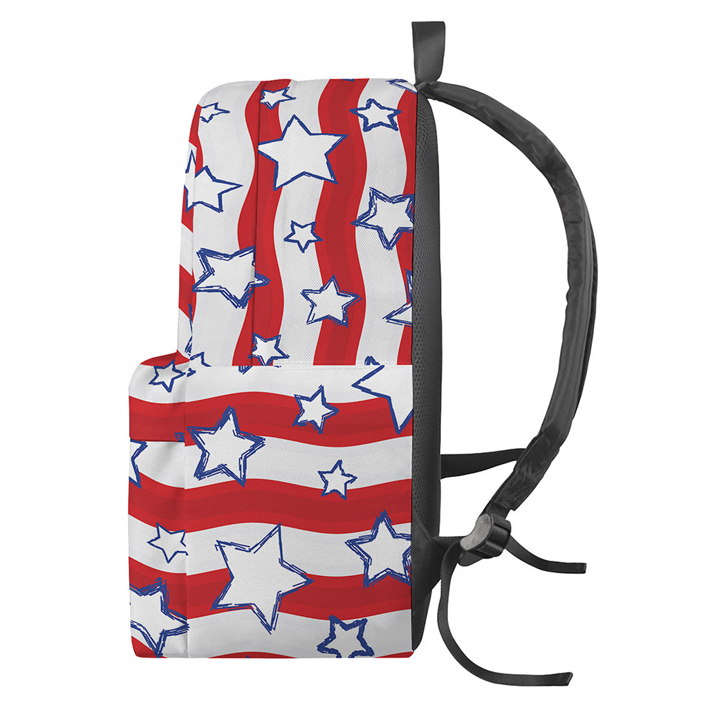Fourth of July USA Star Pattern Print Backpack