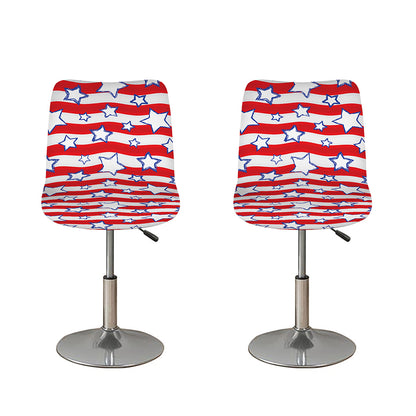 Fourth of July USA Star Pattern Print Bar Stool Covers