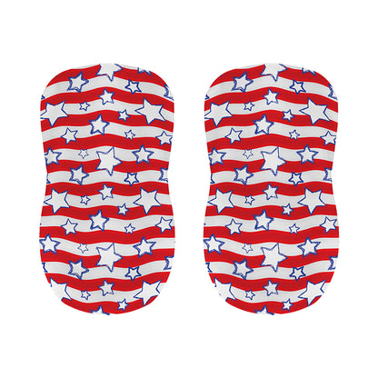 Fourth of July USA Star Pattern Print Bar Stool Covers