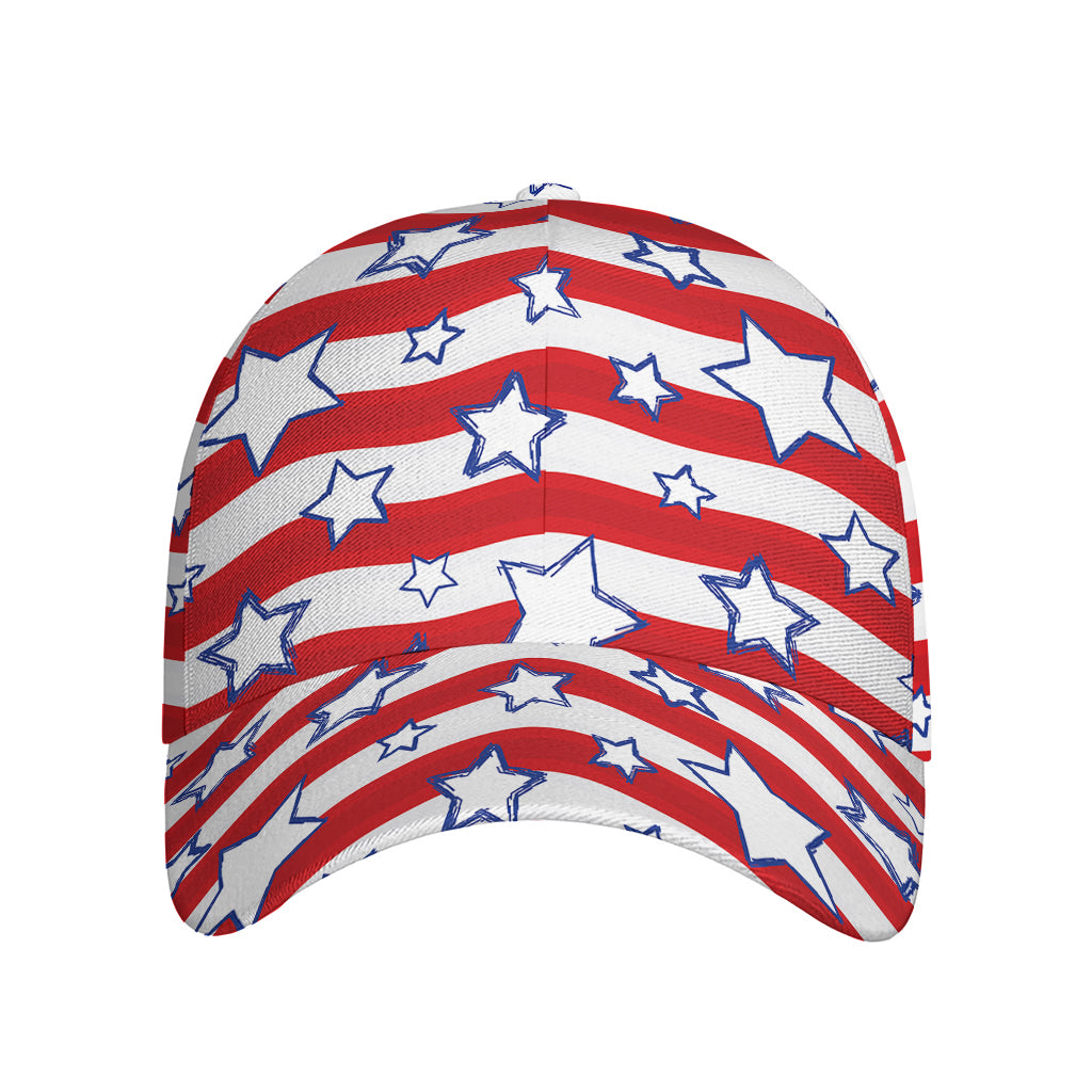Fourth of July USA Star Pattern Print Baseball Cap