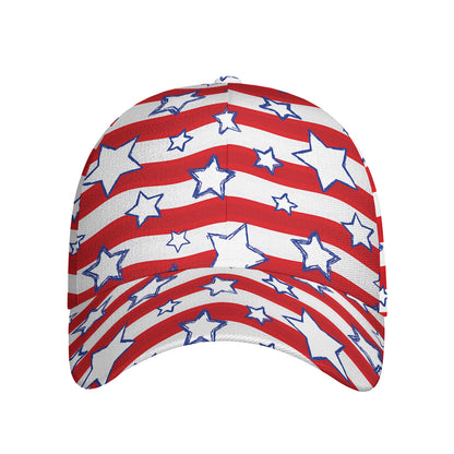 Fourth of July USA Star Pattern Print Baseball Cap