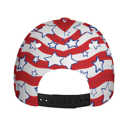 Fourth of July USA Star Pattern Print Baseball Cap