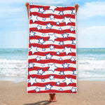 Fourth of July USA Star Pattern Print Beach Towel