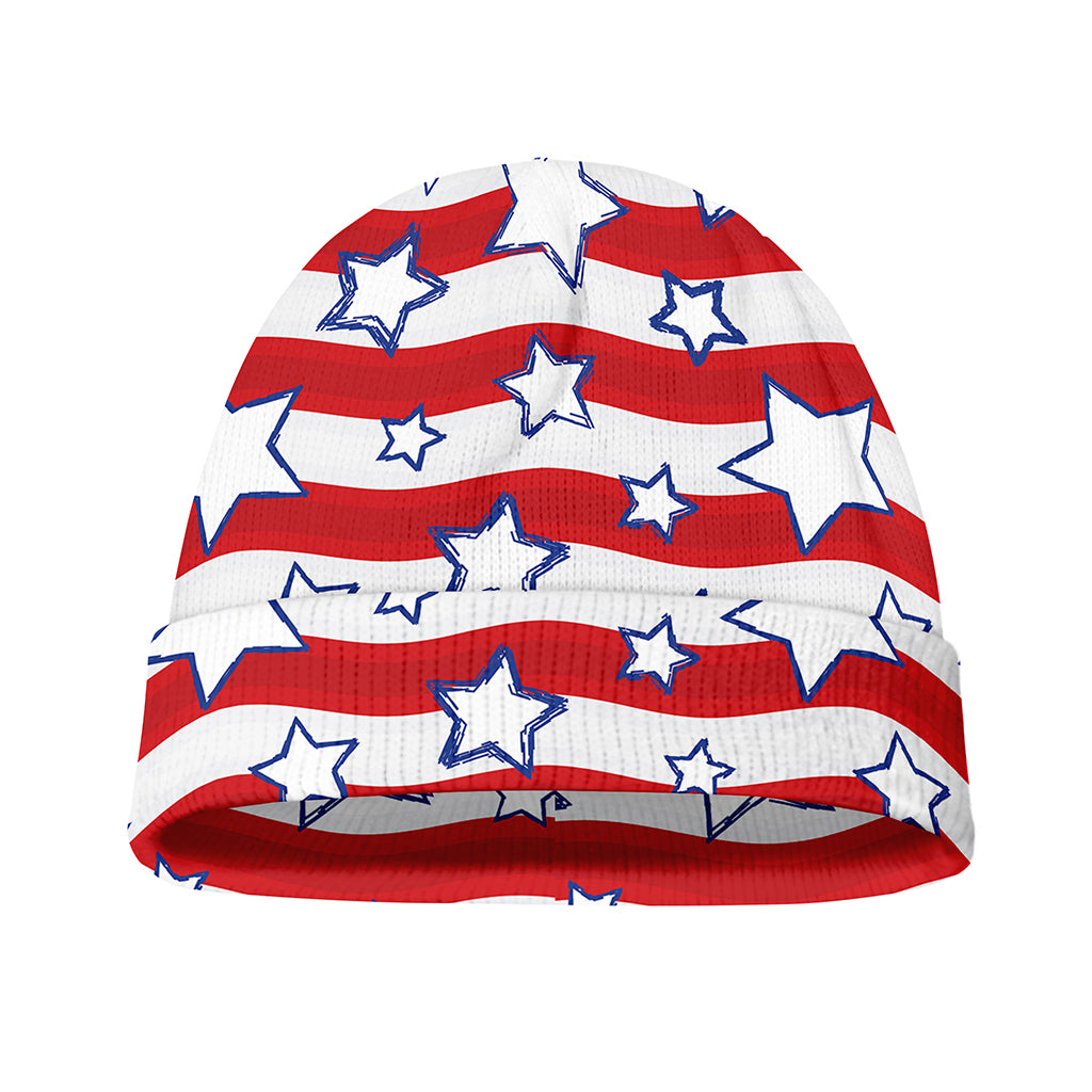 Fourth of July USA Star Pattern Print Beanie