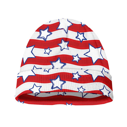 Fourth of July USA Star Pattern Print Beanie