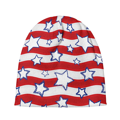 Fourth of July USA Star Pattern Print Beanie