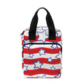 Fourth of July USA Star Pattern Print Bible Tote Bag