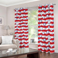 Fourth of July USA Star Pattern Print Dimout Grommet Curtains
