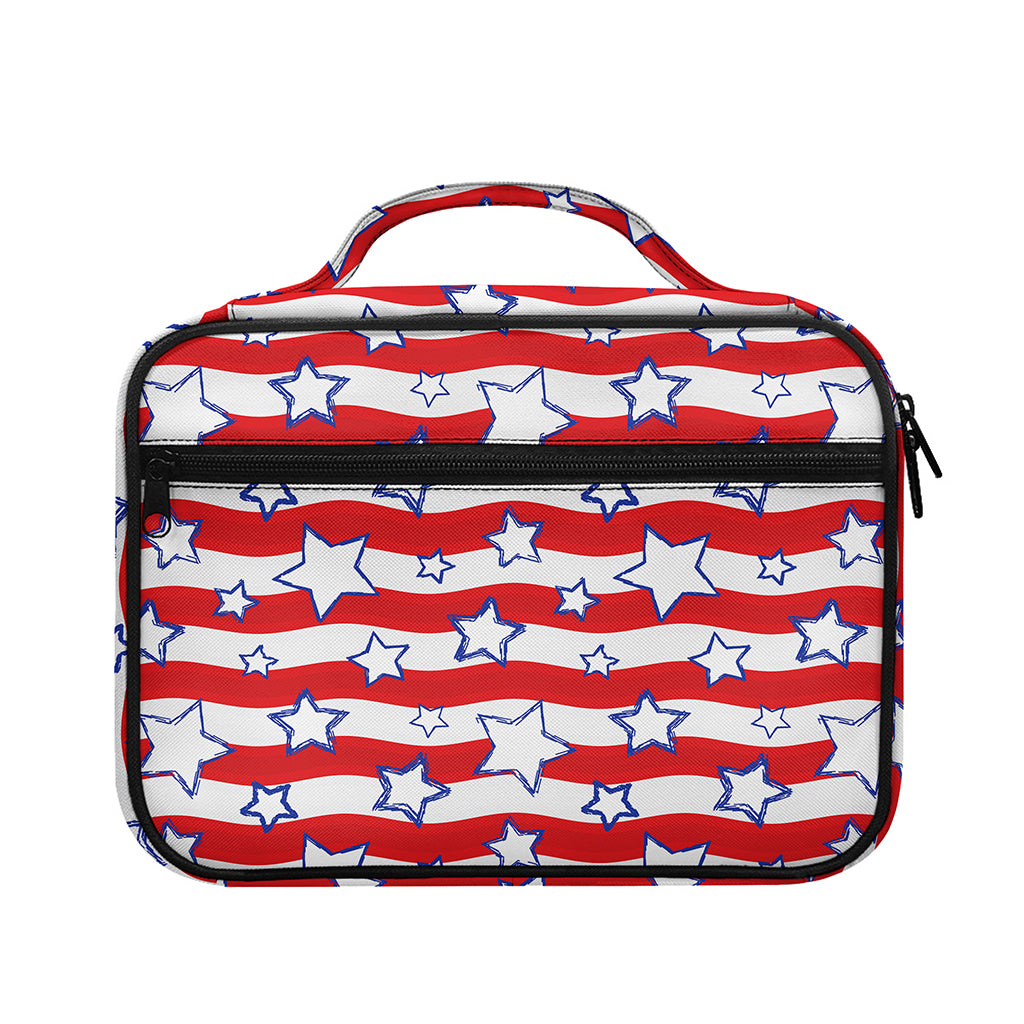 Fourth of July USA Star Pattern Print Briefcase Bible Bag